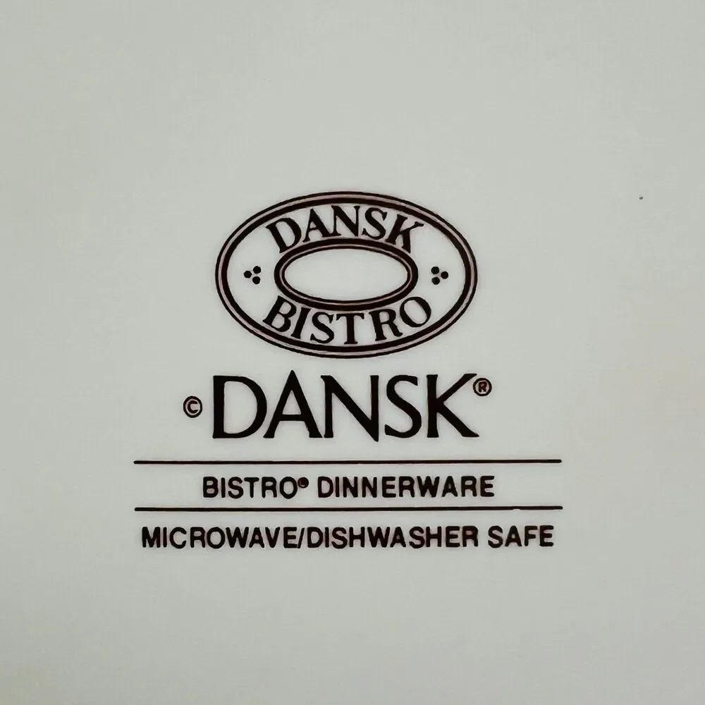 DANSK Bistro Christianshavn Blue Rimmed Soup Bowls, Set of 2